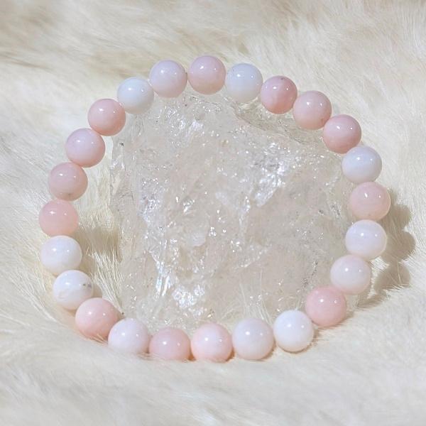 ピンクオパール ブレスレット 8mm玉　 パワーストーン 風水 希少 レア 高品質 |  | 02