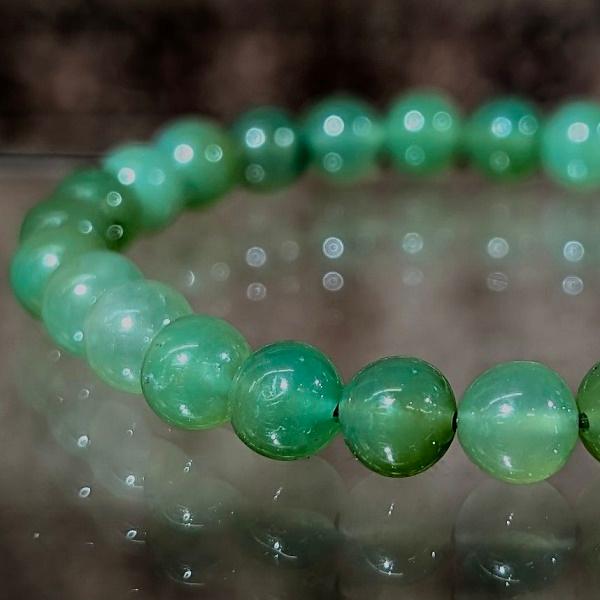 ジェムシリカ ブレスレット 6mm玉　 パワーストーン 風水 希少 レア 高品質 | 