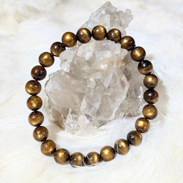 ゴールドコーラル ブレスレット 8mm玉　 金珊瑚 パワーストーン 風水 希少 レア 高品質 |  | 02