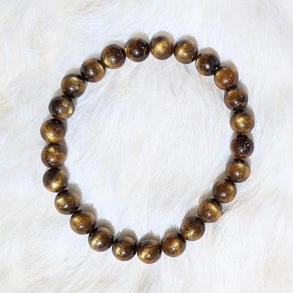 ゴールドコーラル ブレスレット 8mm玉　 金珊瑚 パワーストーン 風水 希少 レア 高品質 |  | 03