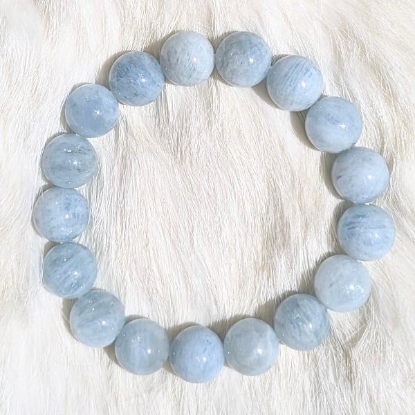 アクアマリン ブレスレット 12mm玉　 パワーストーン 風水 希少 レア 高品質 誕生石 |  | 03