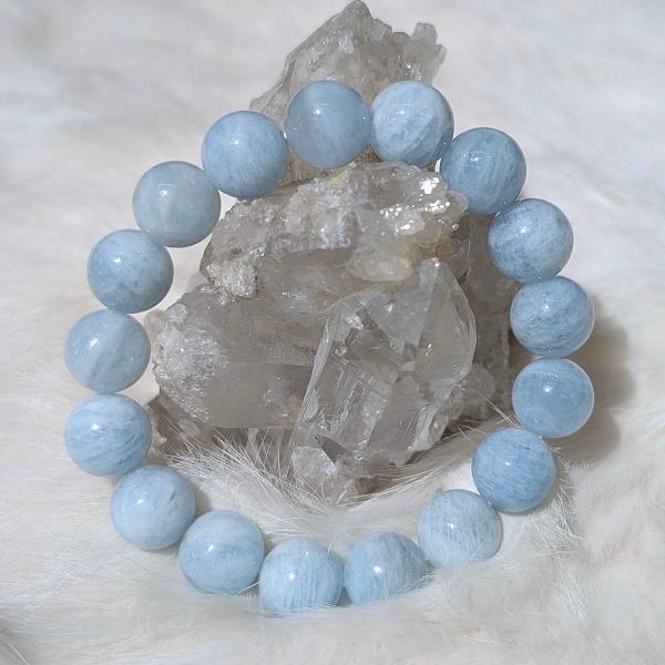 アクアマリン ブレスレット 12mm玉　 パワーストーン 風水 希少 レア 高品質 誕生石 |  | 02