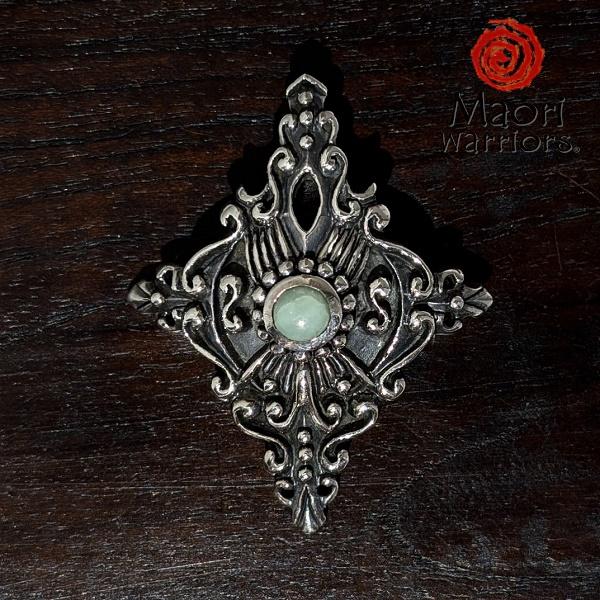 Maori Warriors ペンダントトップ Master 師　翡翠 シルバー 925 マオリ ウォーリアーズ  MO130 | Maori | 01
