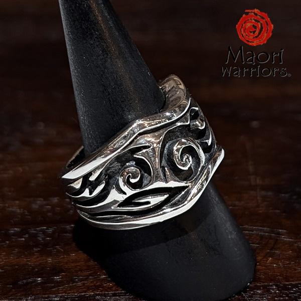 Maori Warriors リング Fire and Water 火と水　シルバー 925 マオリ ウォーリアーズ メンズ MO659 | Maori | 01