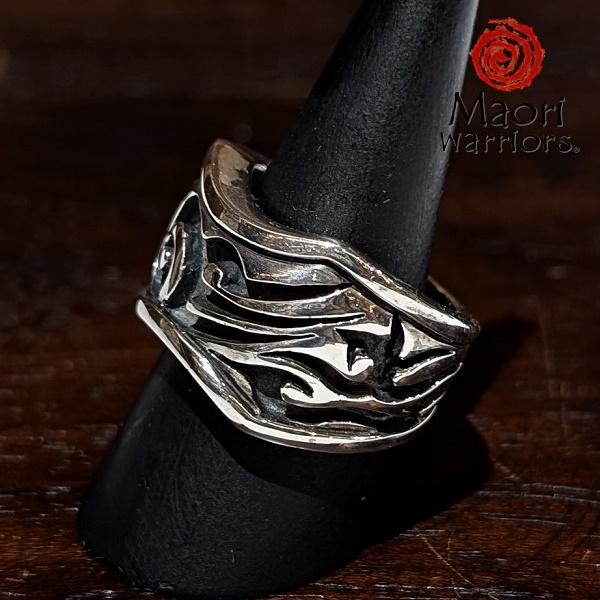 Maori Warriors リング Fire and Water 火と水　シルバー 925 マオリ ウォーリアーズ メンズ MO659 | Maori | 02