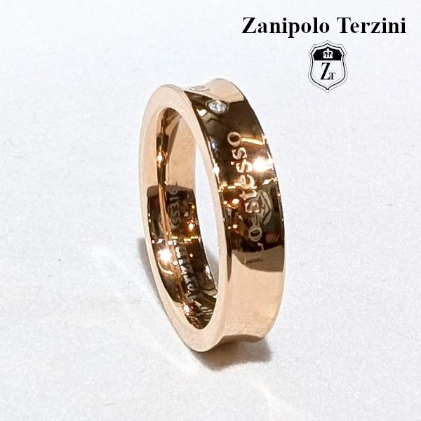 Zanipolo Terzini リング ダイアモンド 逆ラウンド ピンクゴールド　ザニポロタルツィーニ サージカルステンレス 金属アレルギー対応 レディース ペアリング | Zanipolo Terzini | 01