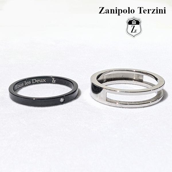 Zanipolo Terzini リング ダイアモンド セパレート ブラック ザニポロタルツィーニ サージカルステンレス 金属アレルギー対応 シンプル ペアリング | Zanipolo Terzini | 02