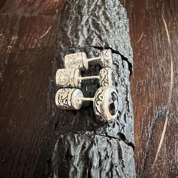 ZOCALO ピアス Jeweled Ivy Round Stud M BLACK　ソカロ エスニック シルバー | ZOCALO | 01