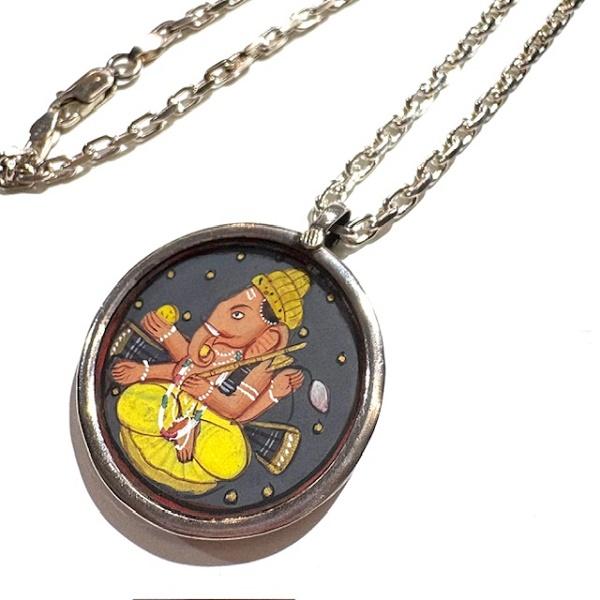 ガネーシャ アンティーク ペンダントトップ アクセサリー お守り 商売繁盛 幸運 開運 シルバー  神様 ヒンドゥー |  | 02