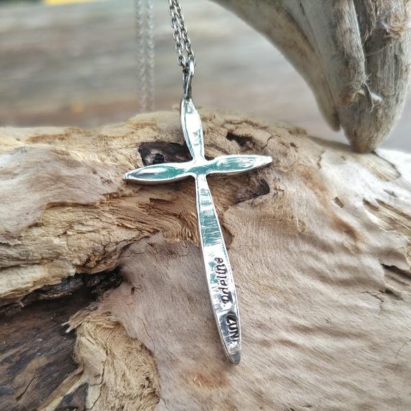 インディアンジュエリー  ネックレス インレイ クロス　シルバー925 ホールマーク 一点物 Indian jewelry |  | 02