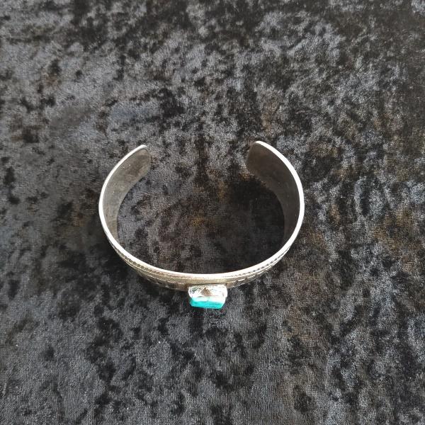 インディアンジュエリー バングル ターコイズ スクエア　シルバー925 ホールマーク 一点物 Indian jewelry |  | 02