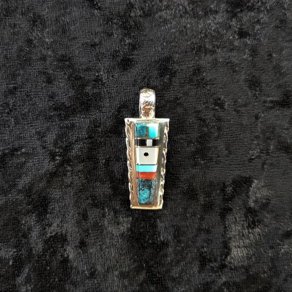 インディアンジュエリー  ペンダントトップ インレイ MYP　シルバー925 ホールマーク 一点物 Indian jewelry |  | 01
