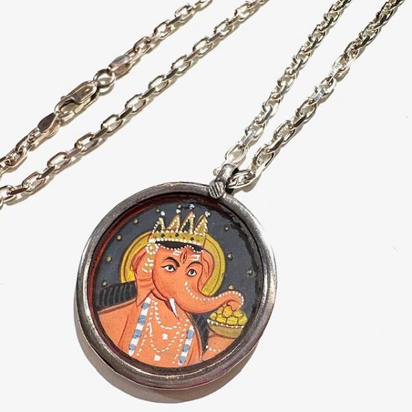 ガネーシャ ペンダントトップ アクセサリー シルバー アンティーク 神様 ヒンドゥー お守り 商売繁盛 幸運 開運 |  | 02