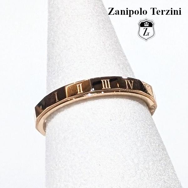 Zanipolo Terzini リング ローマ数字 ピンクゴールド　ザニポロタルツィーニ サージカルステンレス 金属アレルギー対応 シンプル レディース ペアリング | Zanipolo Terzini