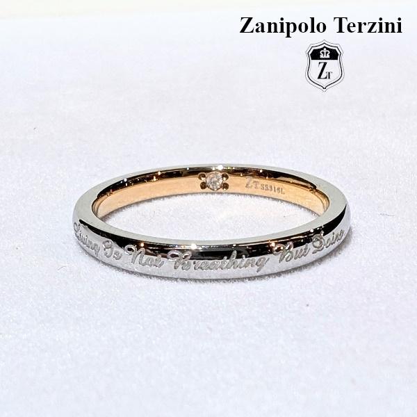 Zanipolo Terzini リング ダイアモンド ピンクゴールド　ザニポロタルツィーニ サージカルステンレス 金属アレルギー対応 シンプル レディース ペアリング | Zanipolo Terzini