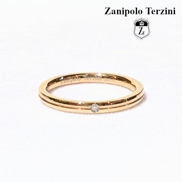 Zanipolo Terzini リング ダイアモンド ライン ピンクゴールド ザニポロタルツィーニ サージカルステンレス 金属アレルギー対応 シンプル レディース ペアリング | Zanipolo Terzini