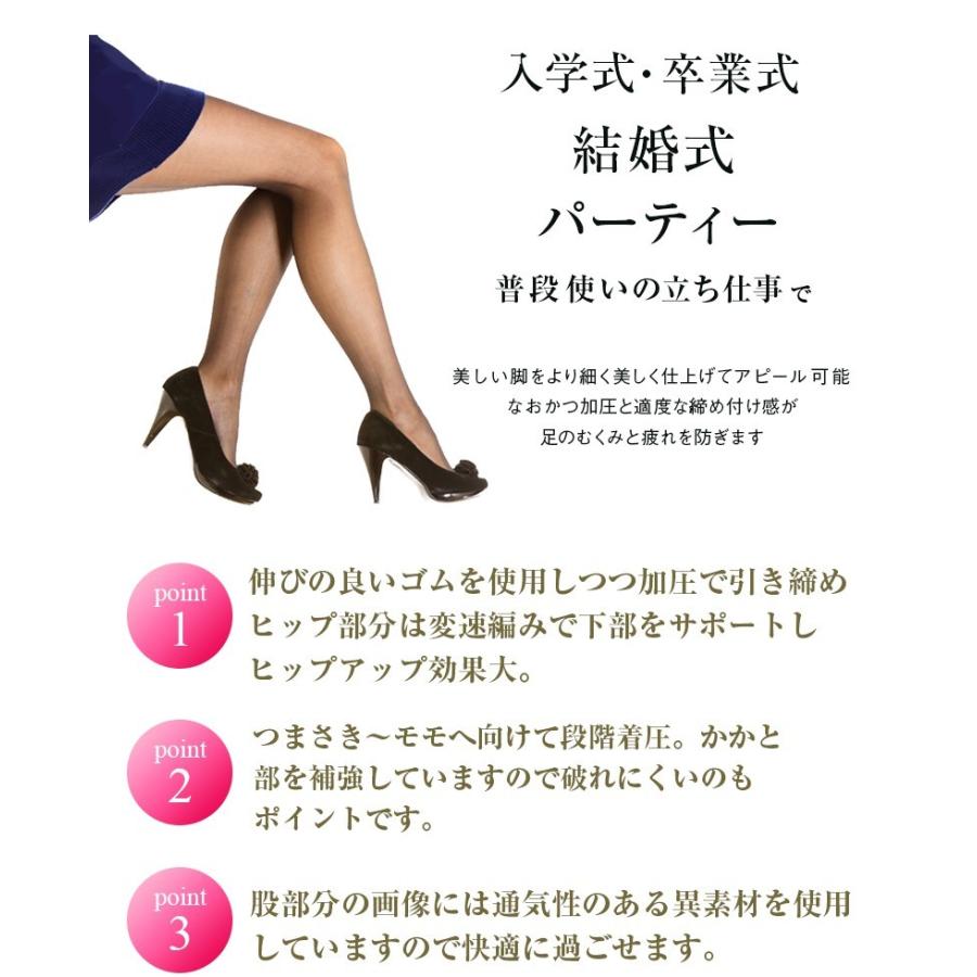 弾性加圧ストッキング ガードル機能付 シースルー加圧美脚ストッキング Lapia S07 Lapia 通販 Yahoo ショッピング