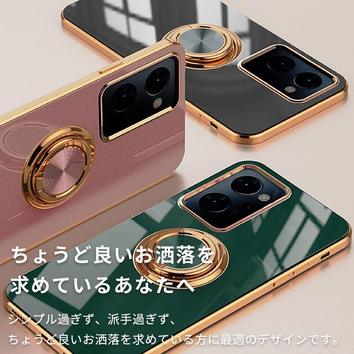 OPPO Reno7 A ケース TPU リングデザイン OPPO Reno9a ケース オッポリノ7a カバー OPG04 ソフトケース  レノ 5G おしゃれ 耐衝撃 スマホケース 携帯カバー｜lapin-garder｜03