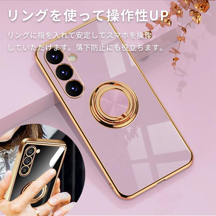 No.64 スクエア型リングケース＆カラフル♡スマホスタンド galaxy z flip7 ケース リング付き flip6 カード入れ 背面 flip5