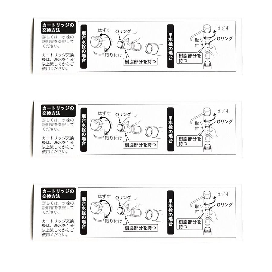 KVK KM6001EC等用浄水カートリッジ(3本入り)PZS160 交換の目安 KVK KM6001EC等用浄水カートリッジ(3本入り)PZS160 交換の目安