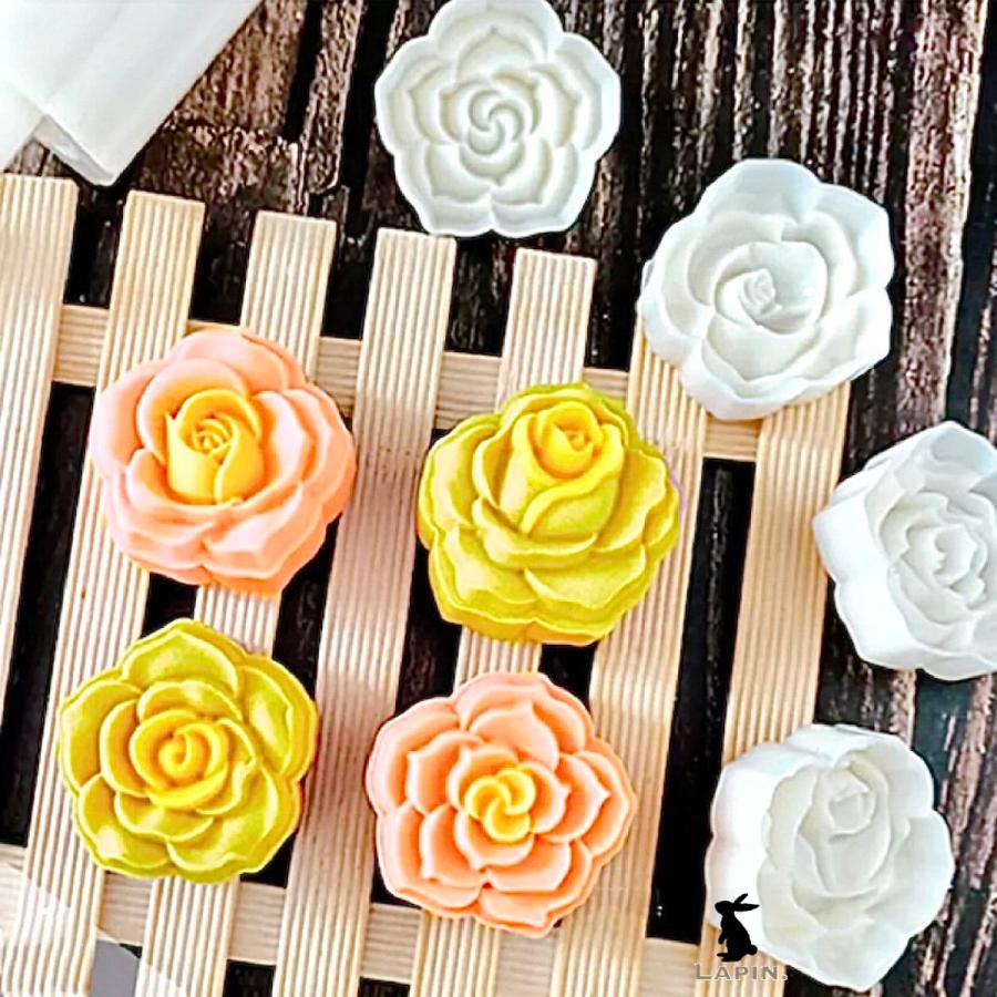 月餅型 バラ 花 お花 ローズ 薔薇 中国菓子 クッキー型 和菓子 砂糖菓子 月餅 中国伝統 中秋節 お月見 Tmk004pba 167 Lapin ヤフー店 通販 Yahoo ショッピング