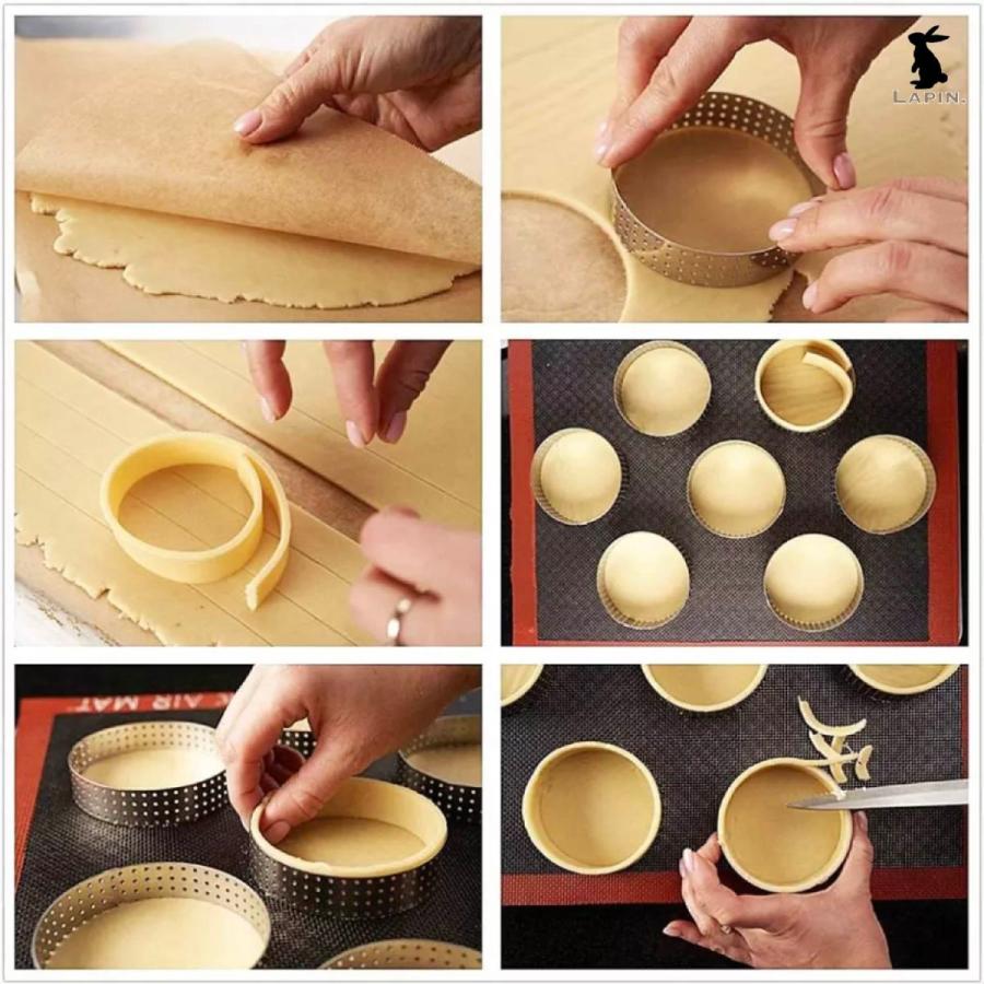 タルトリング 円形 丸型 8cm 5ピースセット 穴あき メッシュタルト