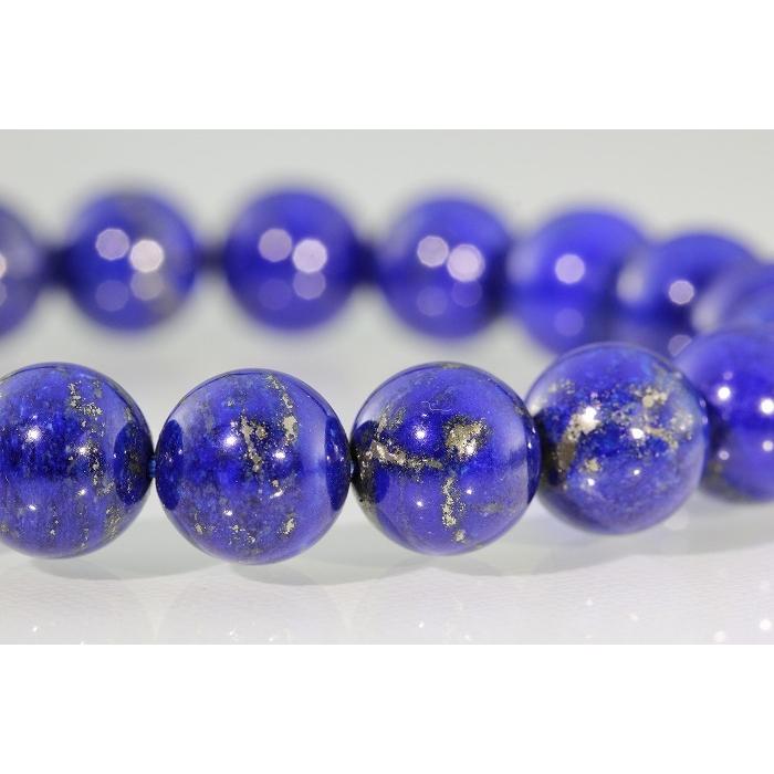 12月誕生石 ラピスラズリ 天然石 天然 無着色 ブレスレット ウルトラマリンブルー 高品質 青い石 BLUE 光る石 パイライト 瑠璃 (B14) |  | 02