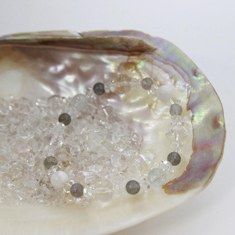 ブレスレット　ブルートパーズ　天然石　ゼオライト　ラブラドライト　水晶　(B20) |  | 09