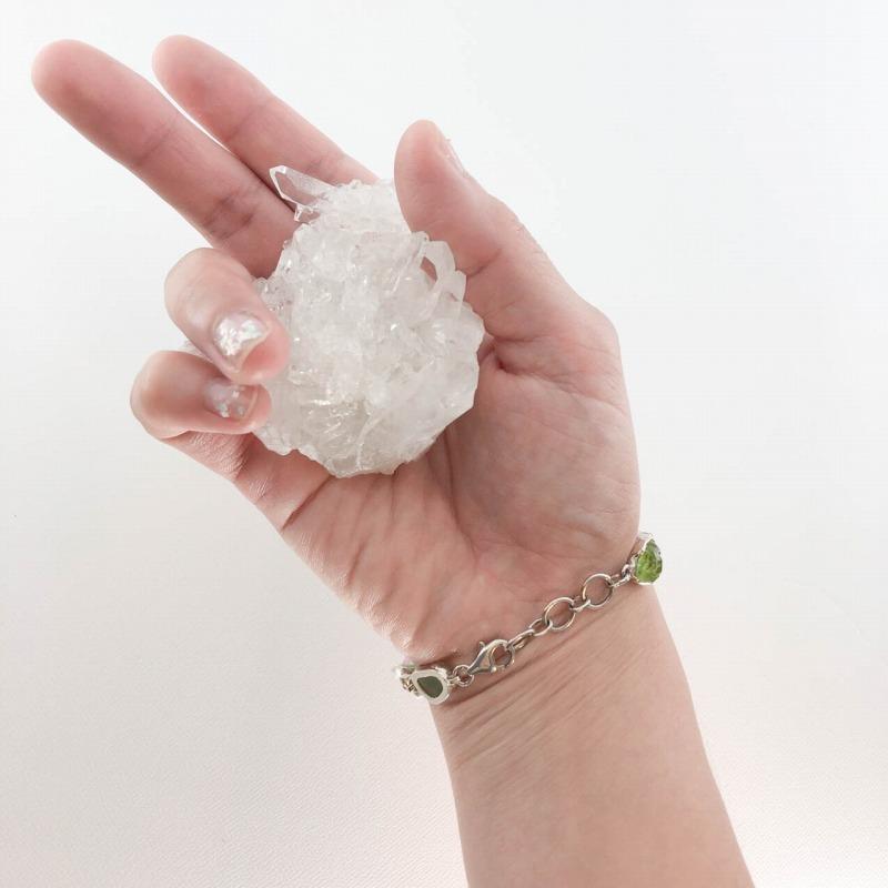 天然石 ブレスレット ラピスラズリ ピンクスピネル ペリドット 原石 シルバー 925  アジャスター付き (B23) |  | 02