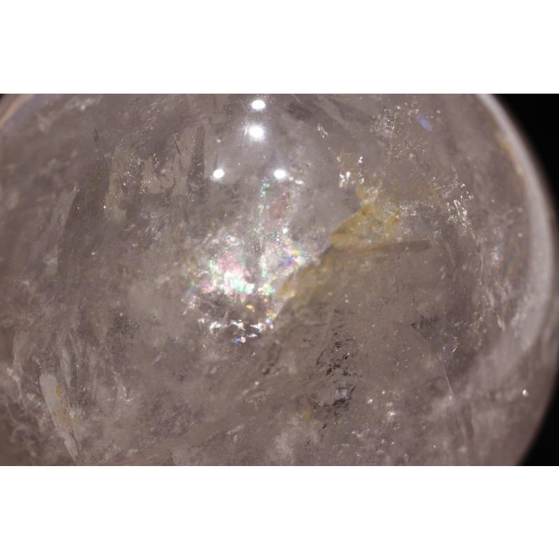 レインボークォーツ球 948g 虹入り 水晶 レインボー 水晶球 アイリス 鑑別書付き (GM2) |  | 07