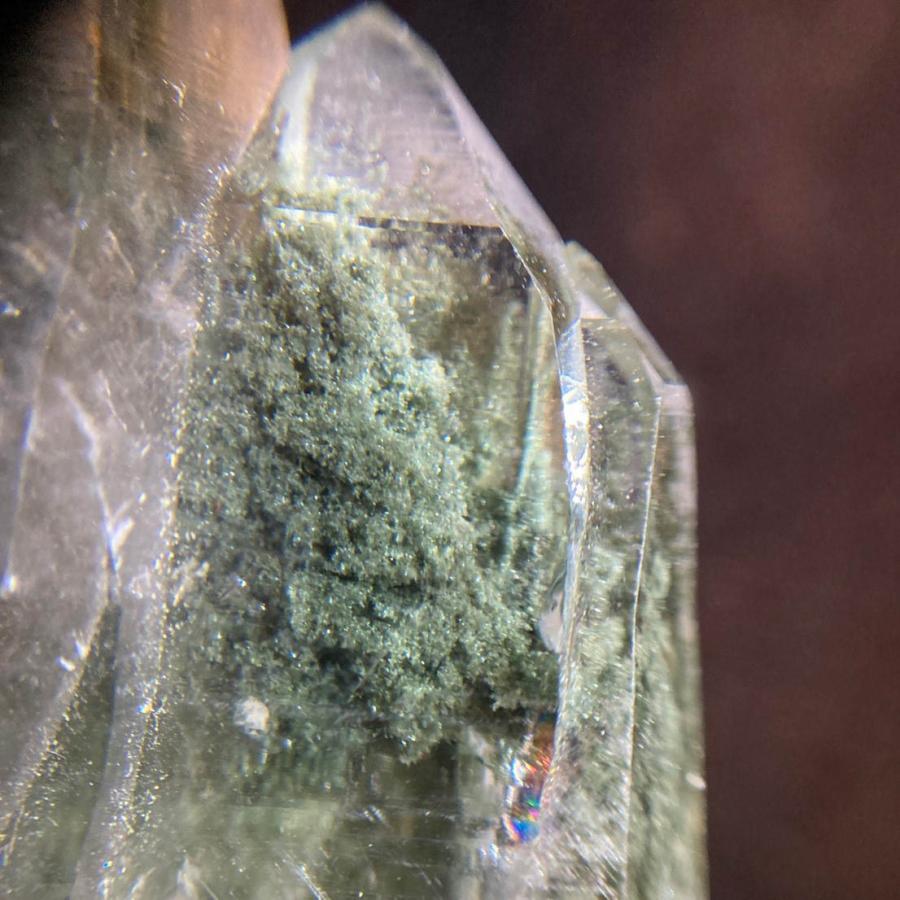 ガネーシュヒマール産 ヒマラヤ水晶 約276g クローライト (緑泥 ガネーシュヒマール産 ヒマラヤ水晶 約276g クローライト (緑泥