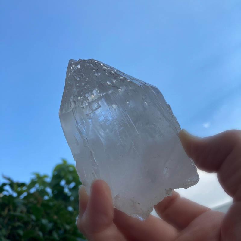 ガネーシュヒマール産 ヒマラヤ水晶 約350g 美しいレインボー入り   透明感　セルフヒールド　蝕像 浄化 癒し (JU17) |  | 14