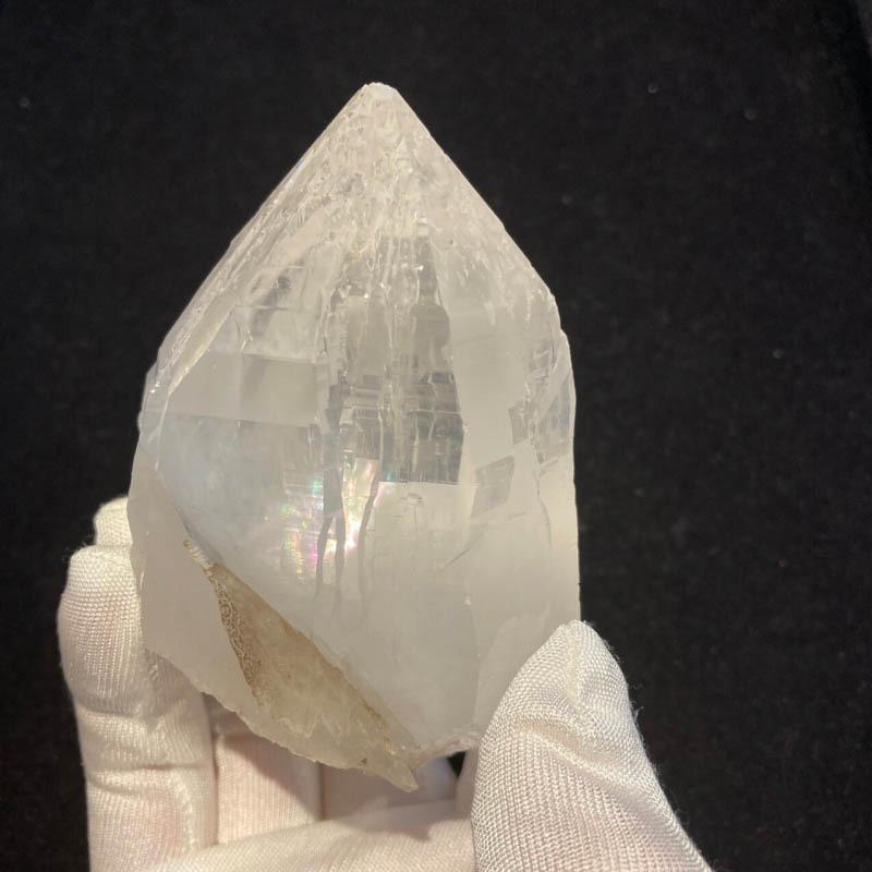 ガネーシュヒマール産 ヒマラヤ水晶 約350g 美しいレインボー入り   透明感　セルフヒールド　蝕像 浄化 癒し (JU17) |  | 06