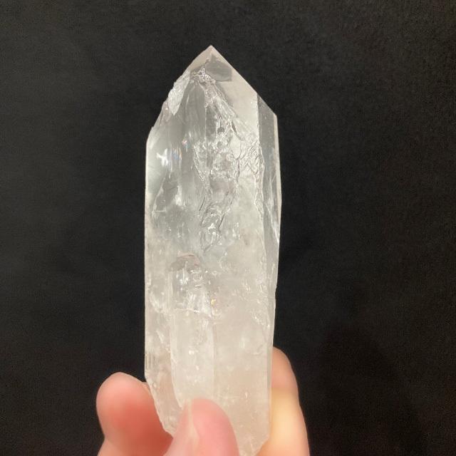 ライトニングレムリアンシードクリスタル　雷水晶　原石　アイリス　レインボー入り　虹入り水晶　(JU45) |  | 12