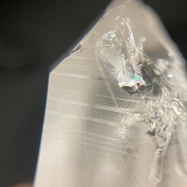 ライトニングレムリアンシードクリスタル　雷水晶　原石　アイリス　レインボー入り　虹入り水晶　(JU45) |  | 08