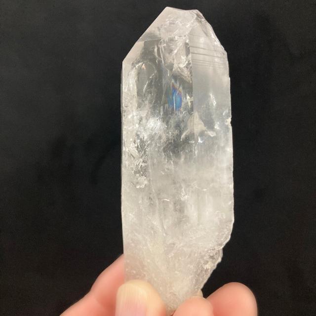 ライトニングレムリアンシードクリスタル　雷水晶　原石　アイリス　レインボー入り　虹入り水晶　(JU45) |  | 09