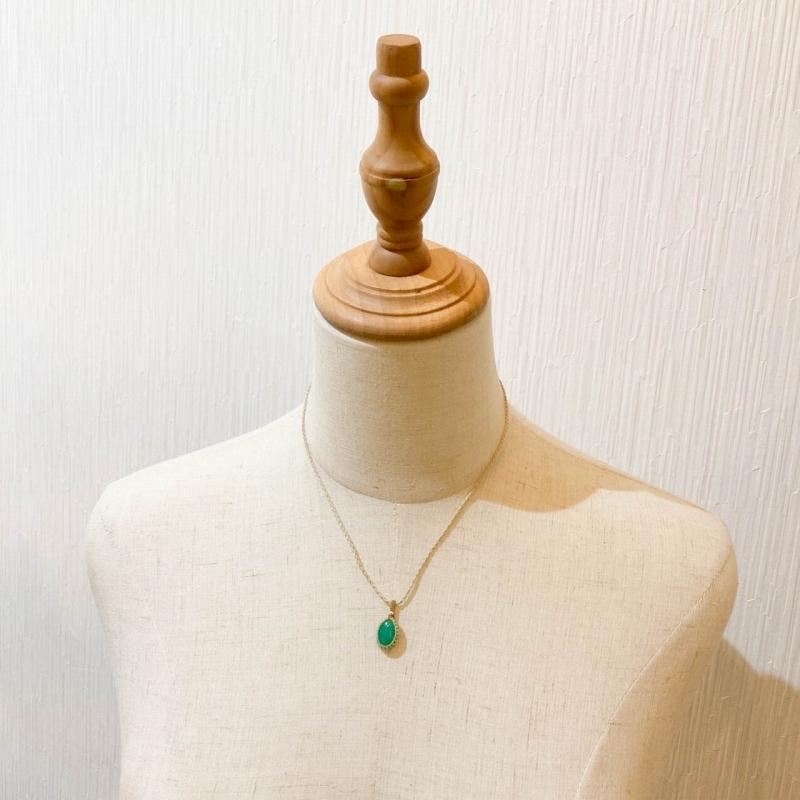 クリソプレーズ ペンダント マクラメ編み シルバー 天然石 パワーストーン ハンドメイド(MPN1) |  | 02