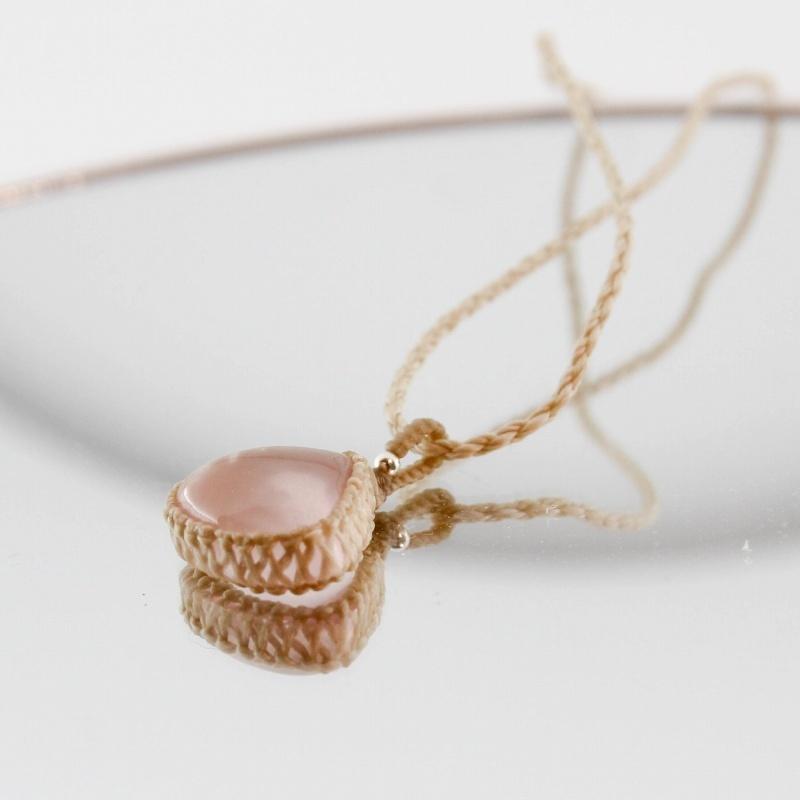 ローズクォーツ ペンダント マクラメ 編み シルバー ハンドメイド 天然石 パワーストーン 恋愛 女子力 (MPN2) |  | 04