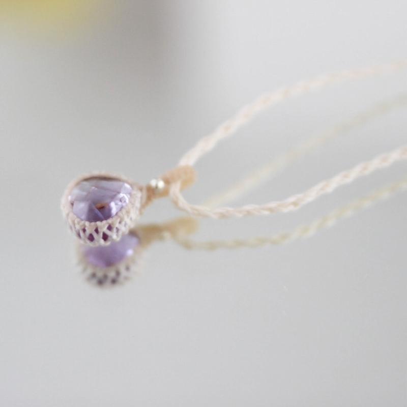 アメシスト ペンダント マクラメ編み シルバー ハンドメイド 天然石 パワーストーン(MPN5) |  | 04