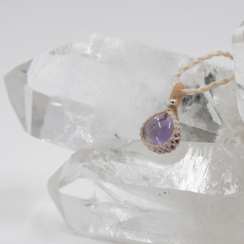 アメシスト ペンダント マクラメ編み シルバー ハンドメイド 天然石 パワーストーン(MPN5) |  | 05