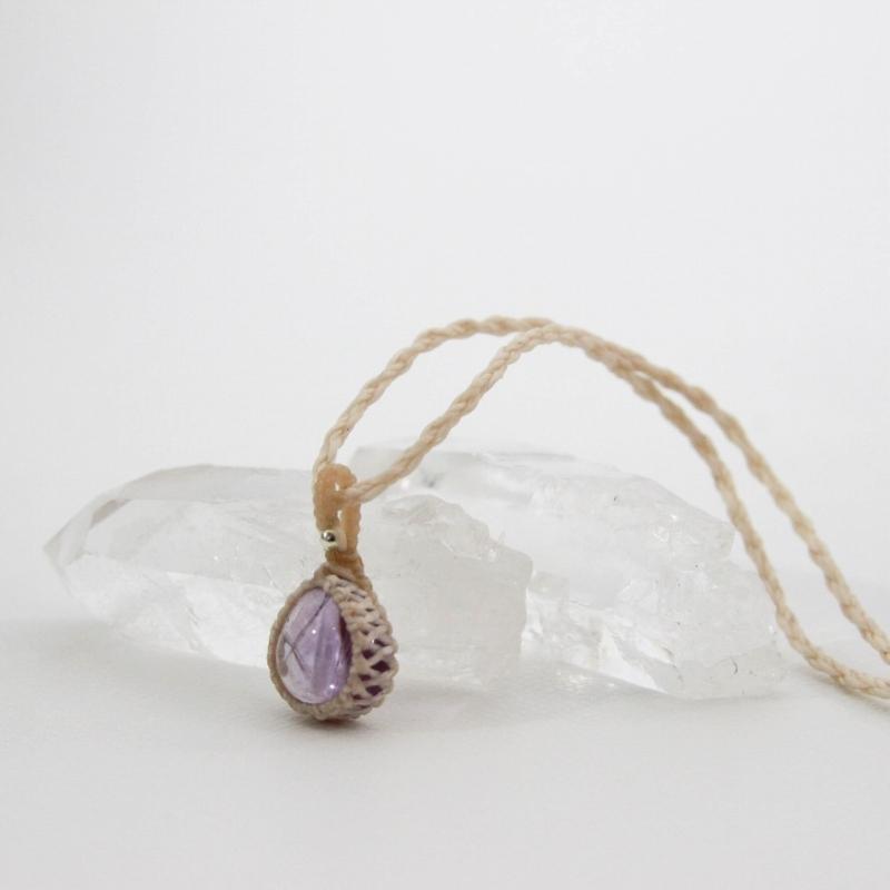 アメシスト ペンダント マクラメ編み シルバー ハンドメイド 天然石 パワーストーン(MPN5) |  | 06
