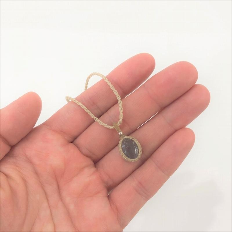 アクアマリン ペンダント マクラメ編み シルバー ハンドメイド 天然石 パワーストーン (MPN9) |  | 01