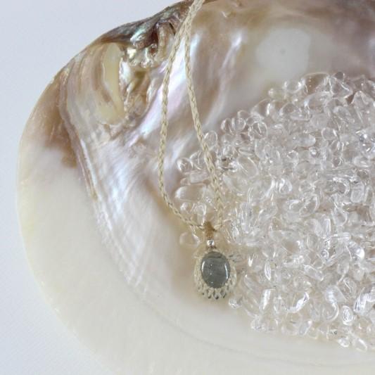 アクアマリン ペンダント マクラメ編み シルバー ハンドメイド 天然石 パワーストーン (MPN9) |  | 04