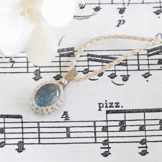 アクアマリン ペンダント マクラメ編み シルバー ハンドメイド 天然石 パワーストーン (MPN9) |  | 06