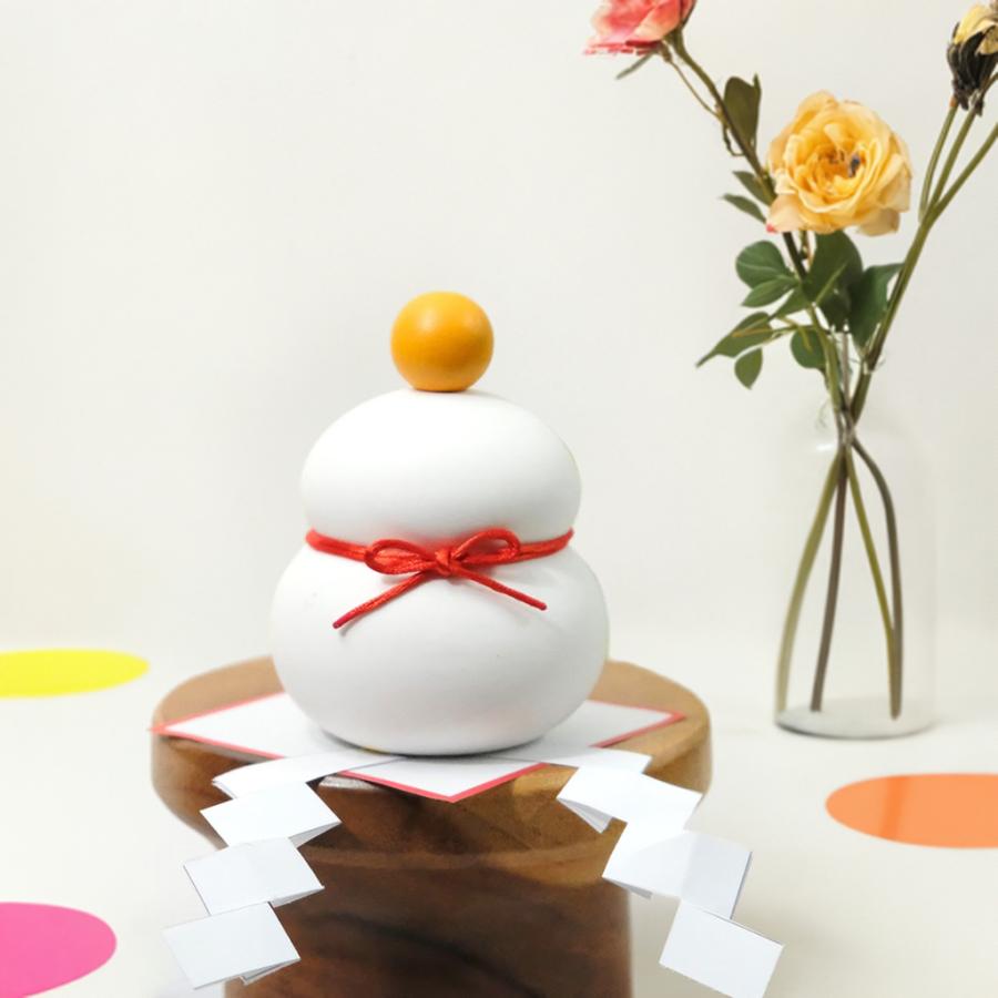 鏡餅のオブジェとしても使える 半磁器のLEDライト 雪だるま 電池付き 帽子付き 橙付き 飾り紐付き 緩衝材入りのボックス付き 手のひらサイズ ストーンウェア |  | 03