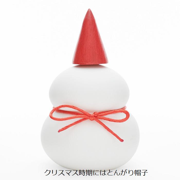 鏡餅のオブジェとしても使える 半磁器のLEDライト 雪だるま 電池付き 帽子付き 橙付き 飾り紐付き 緩衝材入りのボックス付き 手のひらサイズ ストーンウェア |  | 05