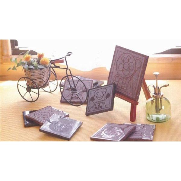 アンパンマン 絵タイル 10cm角 黒タイプ プレゼント ギフト