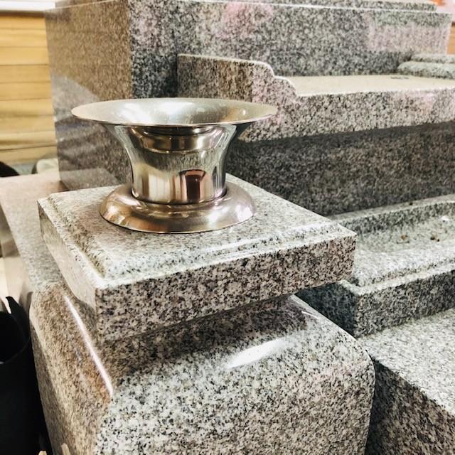 ステンレス製 花筒 1本 直径58mm 広口 お墓用 花立 花立て お墓のリフォーム 錆びにくい お掃除ラクラク 簡単 58 買いまわり 彼岸 お盆 |  | 06