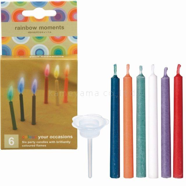 バースデーキャンドル 6色 6本 誕生日 ろうそく キャンドル パーティー ケーキ用 レインボー モーメント ホルダー付き カメヤマキャンドルハウス Bir 6color Lapis ラピス 通販 Yahoo ショッピング