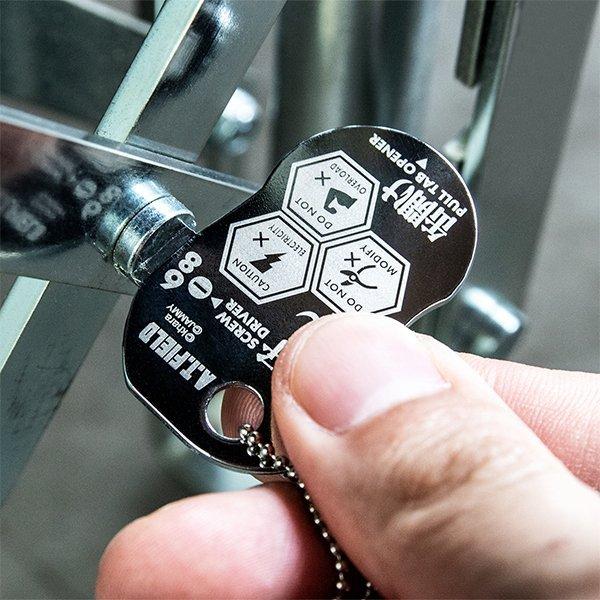 キーツール エヴァンゲリオン NERV WILLE グッズ シルバー 工具 キーホルダー ネジ回し プラス マイナス 缶開け ドッグタグ ネックレス ファッション |  | 09